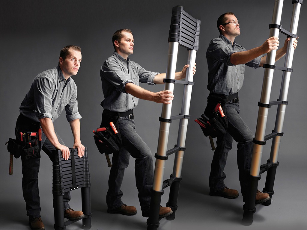 Xtend & Climb Telescoping Ladder Goes From 3 To 12.5 Feet - GetdatGadget